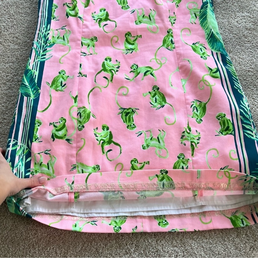 Lilly Pulitzer Pink One-Shoulder Tropical Print Dress - Picture 6 of 7
